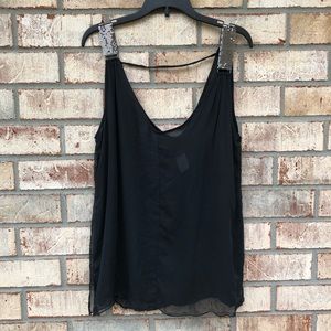 Kaira sheer bejeweled top